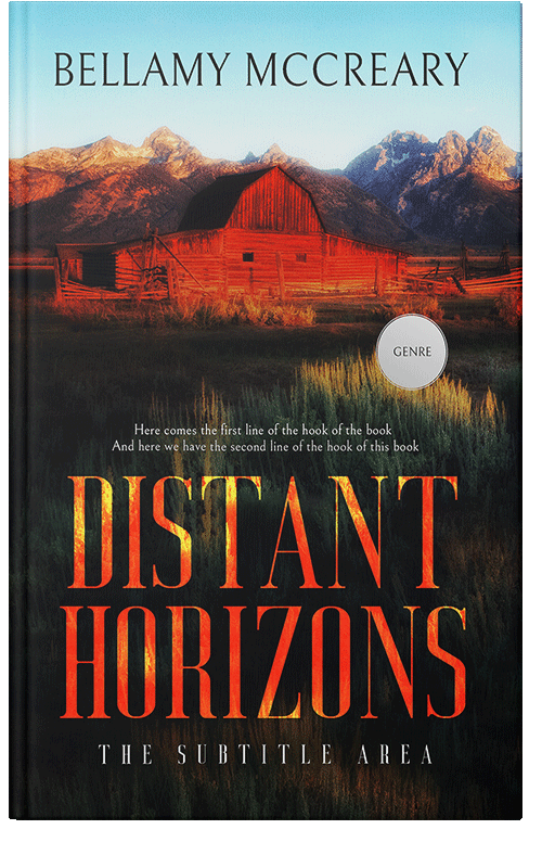 Front view of Premade Western Book Cover - Cocoa Brown