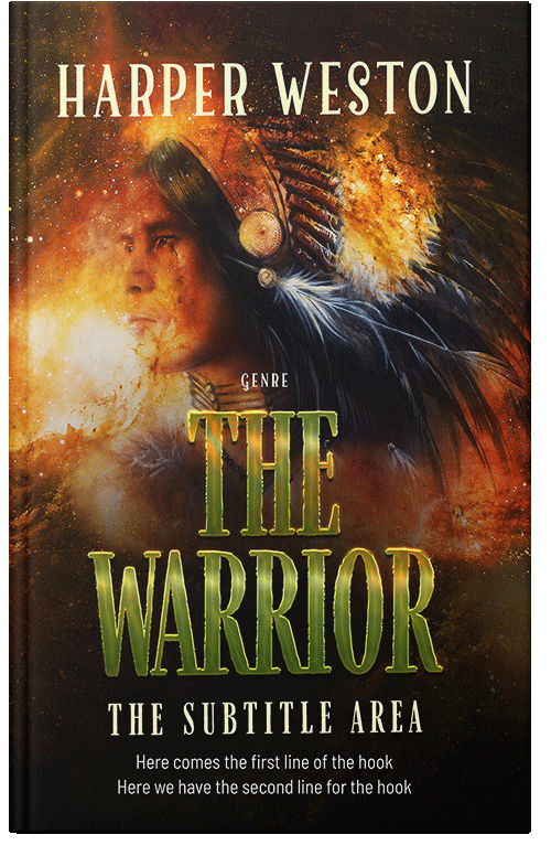 Front view of Premade Abstract Book Cover - Di Serria