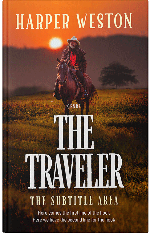 Front view of Premade Historical Book Cover - Deep Oak