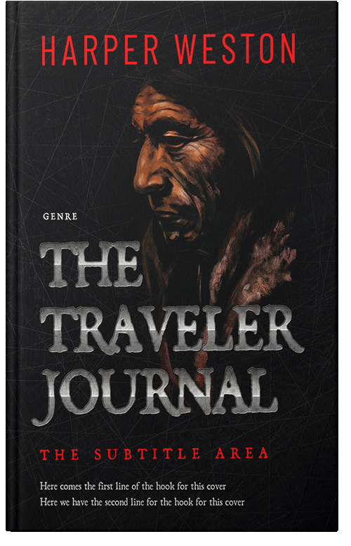 Front view of Premade Abstract Book Cover - Woodsmoke