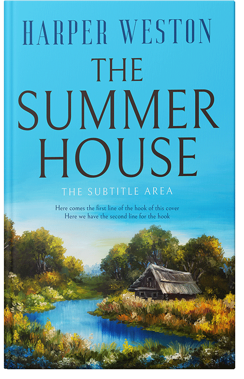 Front view of Premade Literary Fiction Book Cover - Picton Blue