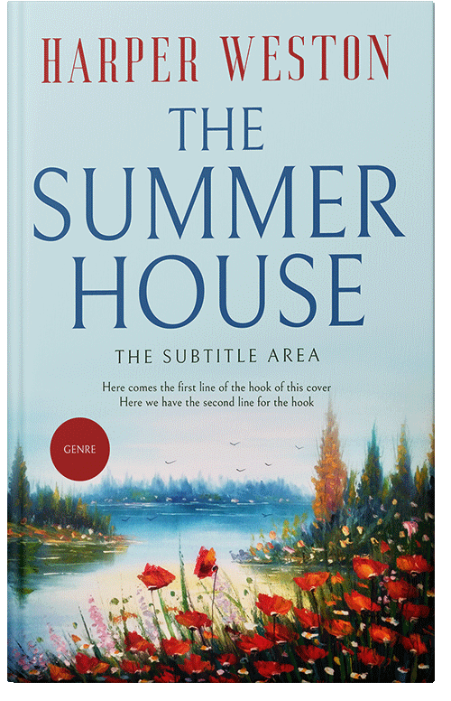 Front view of Premade Abstract Book Cover - Botticelli