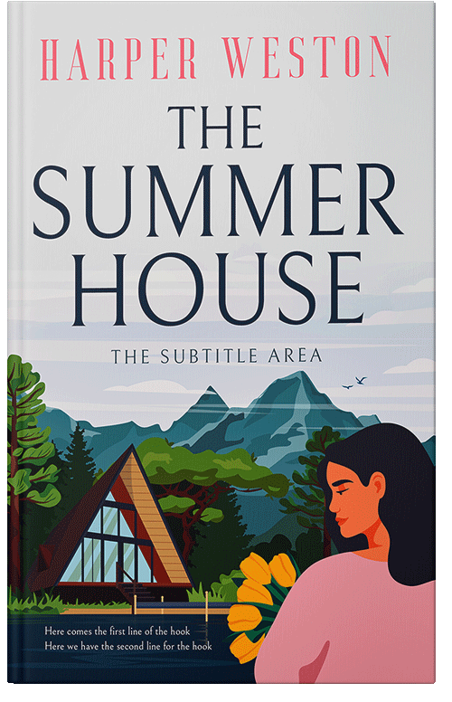 Front view of Premade Literary Fiction Book Cover - Bon Jour