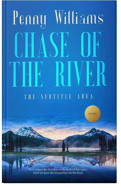 Front view of Premade Literary Fiction Book Cover - Denim