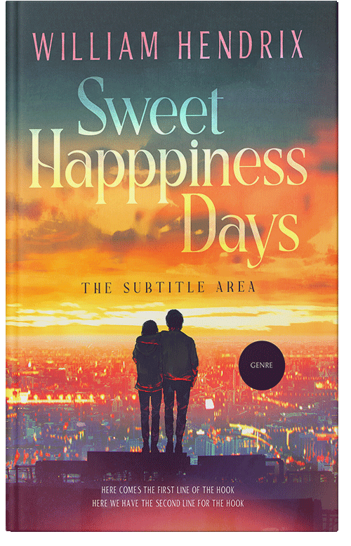 Front view of Premade Romance Book Cover - Antique Brass