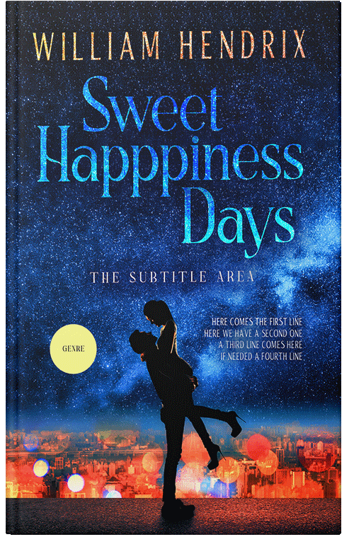 Front view of Premade Romance Book Cover - Blue Zodiac