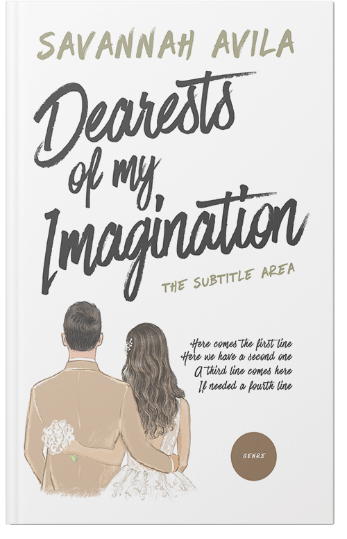 Front view of Premade Romance Book Cover - Soft Amber