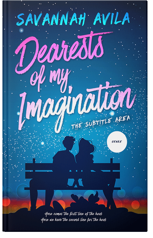 Front view of Premade Romance Book Cover - Catalina Blue