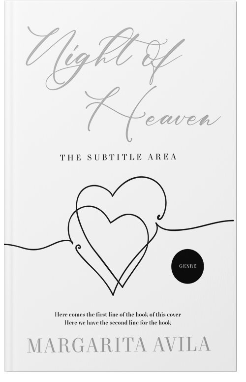 Front view of Premade Romance Book Cover - Silver