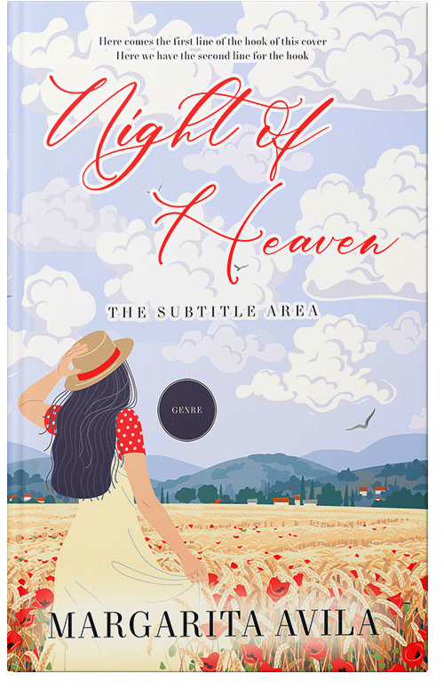 Front view of Premade Romance Book Cover - Pampas