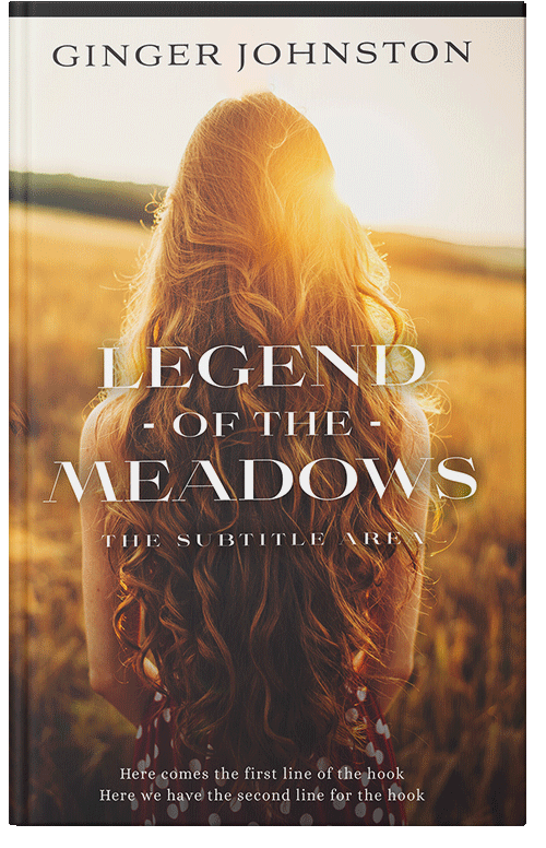 Front view of Premade Romance Book Cover - White Linen