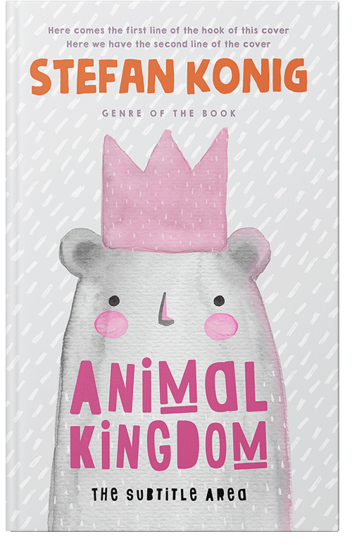 Front view of Premade Abstract Book Cover - Bon Jour