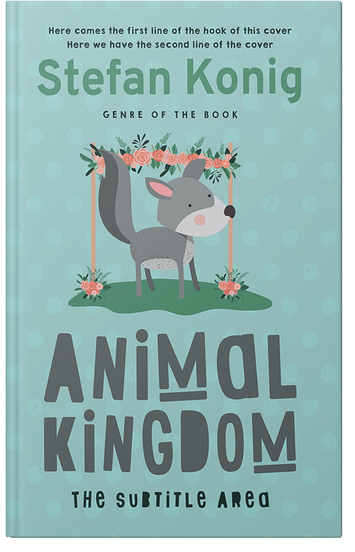Front view of Premade Children's Book Cover - Shadow Green