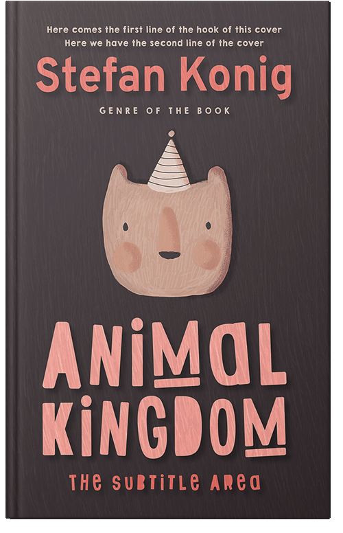 Front view of Premade Abstract Book Cover - Tonys Pink