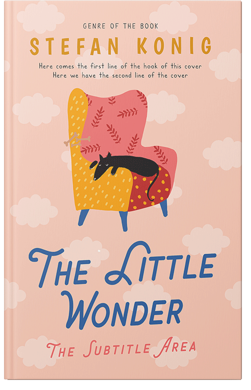 Front view of Premade Teen & Young Adult Book Cover - Apricot Peach