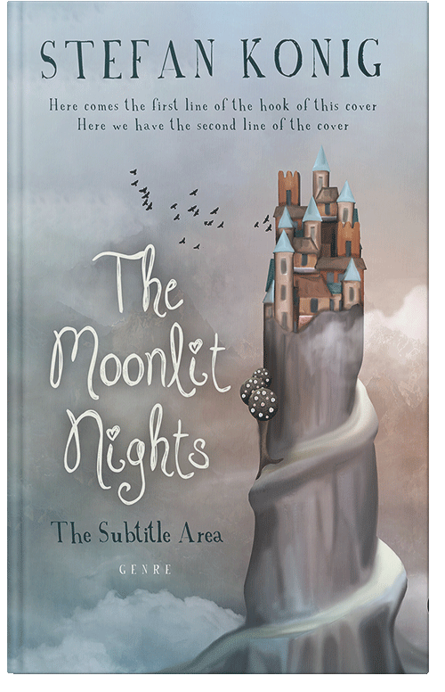 Front view of Premade Children's Book Cover - Gray Chateau