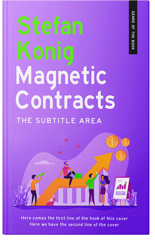 Front view of Premade Business Book Cover - Heliotrope