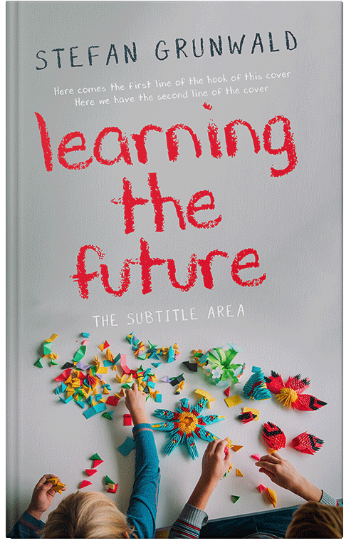 Front view of Premade Education Book Cover - Silver