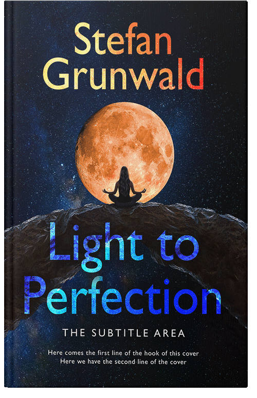 Front view of Premade Health & Mind & Body Book Cover - Ebony