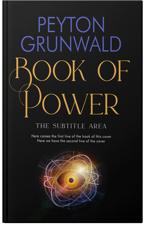 Front view of Premade Religion & Spirituality Book Cover - Black