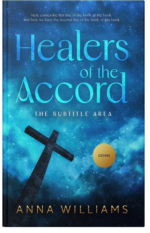 Front view of Premade Religion & Spirituality Book Cover - Venice Blue