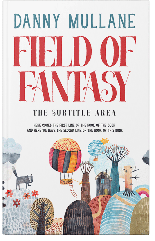 Front view of Premade Children's Book Cover - Quill Gray