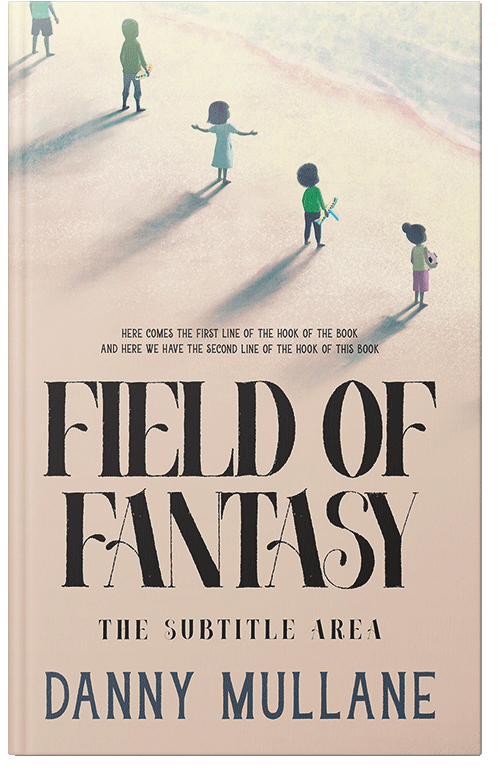 Front view of Premade Abstract Book Cover - Bone