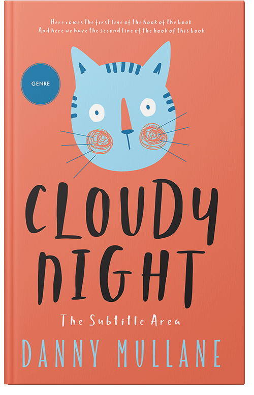 Front view of Premade Abstract Book Cover - Burnt Sienna