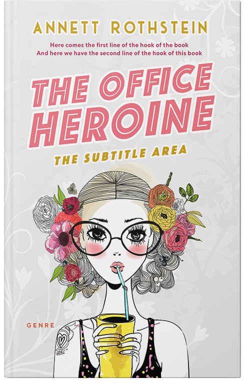 Front view of Premade Chick Lit Book Cover - Soft Peach