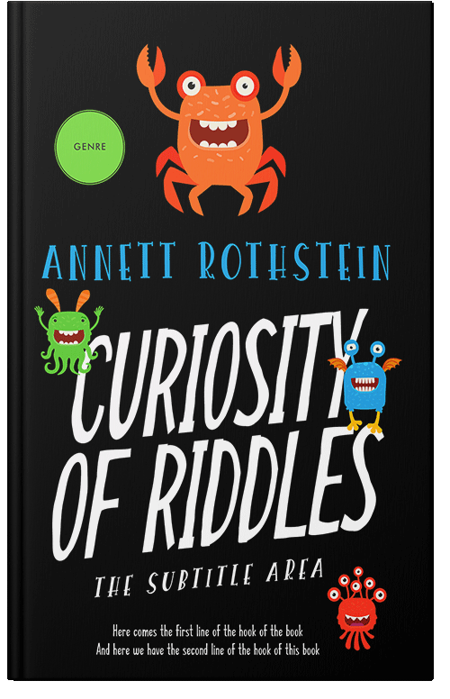 Front view of Premade Children's Book Cover - Black