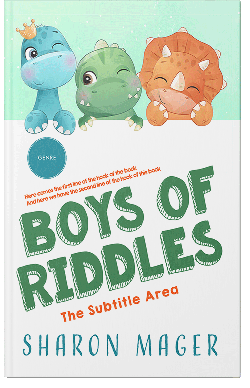 Front view of Premade Children's Book Cover - Viridian