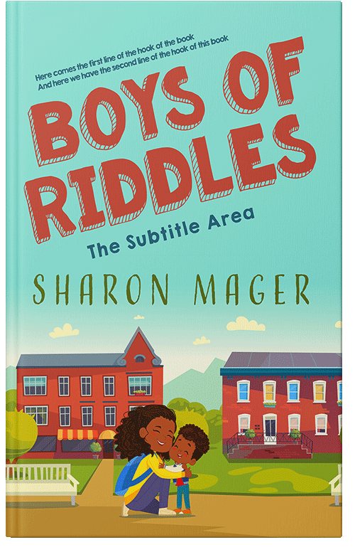 Front view of Premade Family & Parenting Book Cover - Medium Carmine