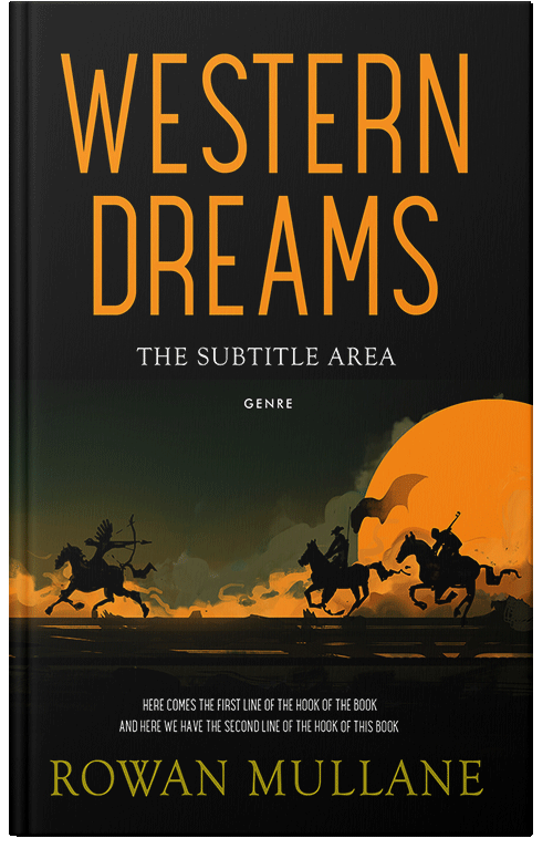 Front view of Premade Action & Adventure Book Cover - Golden Bell