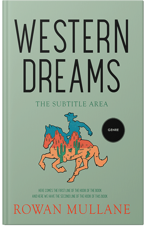 Front view of Premade Action & Adventure Book Cover - Summer Green