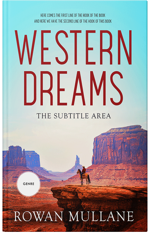 Front view of Premade Western Book Cover - Nebula