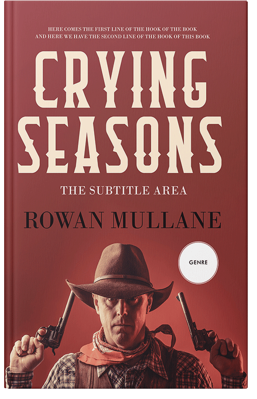 Front view of Premade Action & Adventure Book Cover - Sanguine Brown