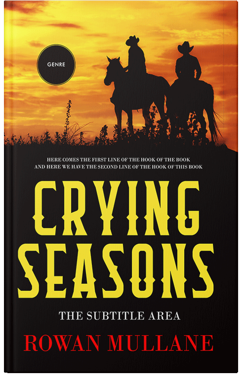 Front view of Premade Action & Adventure Book Cover - Saffron