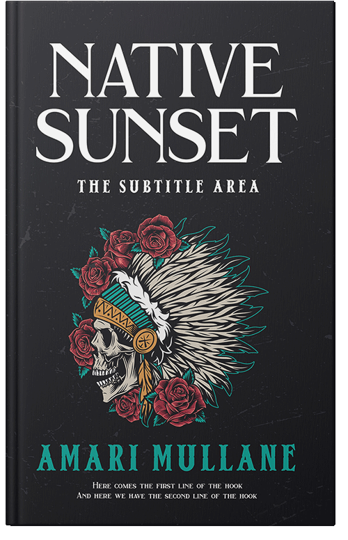 Front view of Premade Western Book Cover - Shark