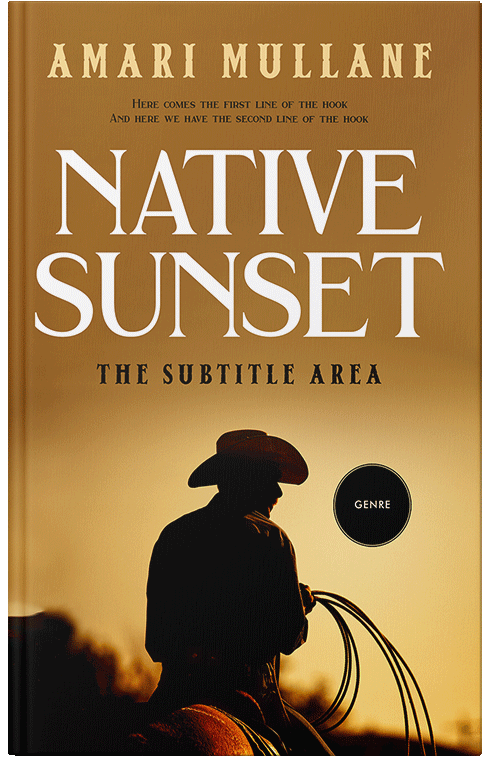 Front view of Premade Action & Adventure Book Cover - Desert