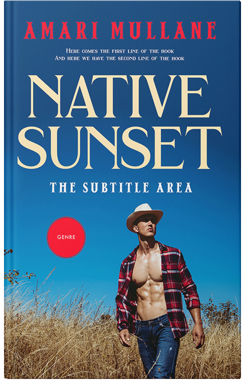 Front view of Premade Romance Book Cover - Tan