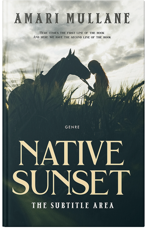 Front view of Premade Western Book Cover - Timber Green