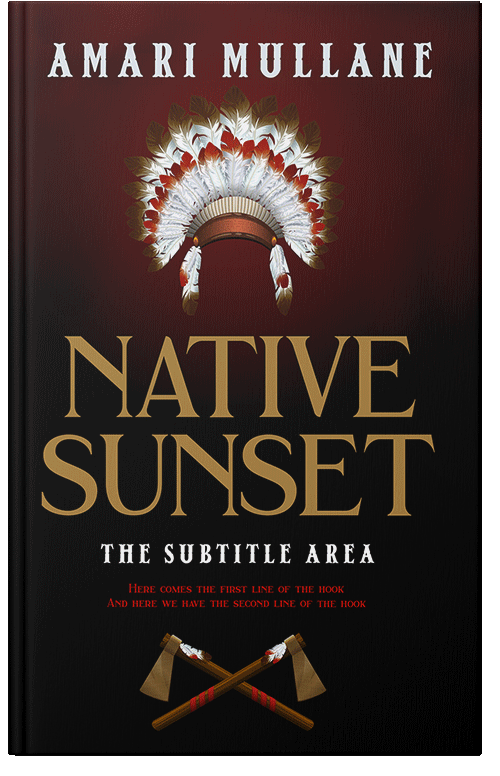 Front view of Premade Abstract Book Cover - Indian Khaki