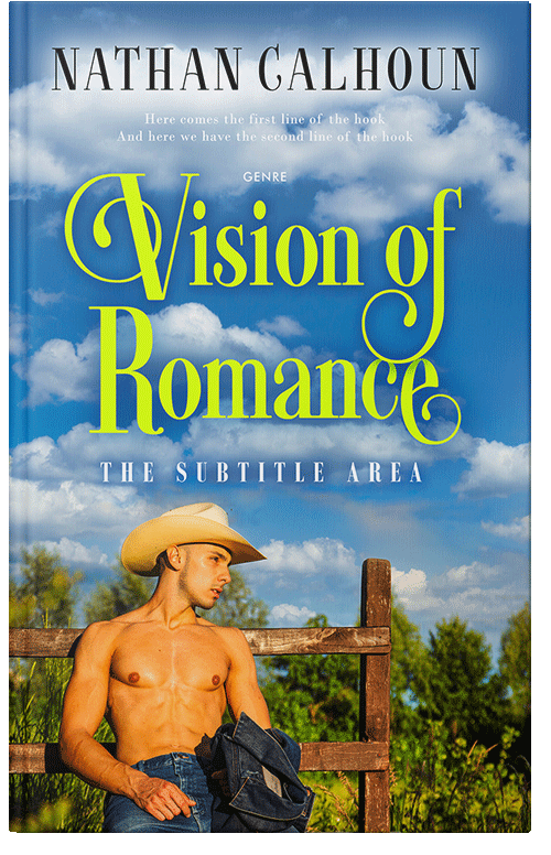Front view of Premade Romance Book Cover - Polo Blue