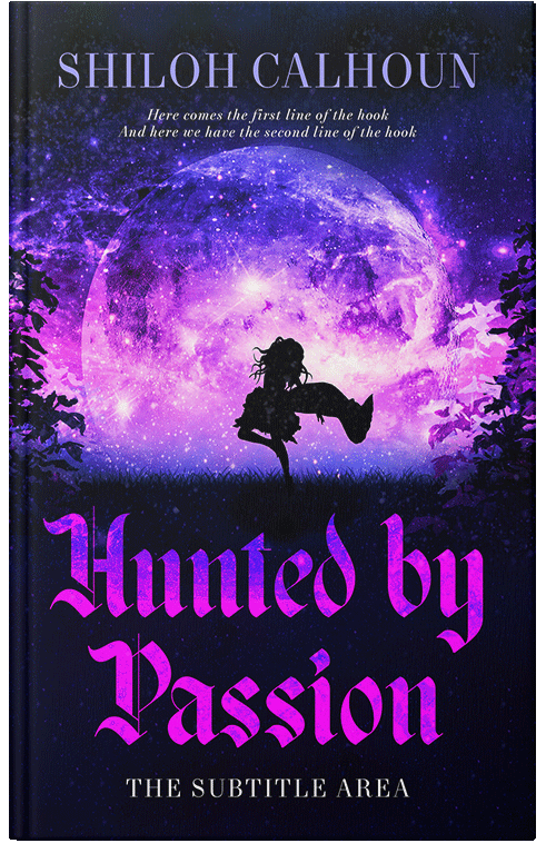 Front view of Premade Romance Book Cover - Violet