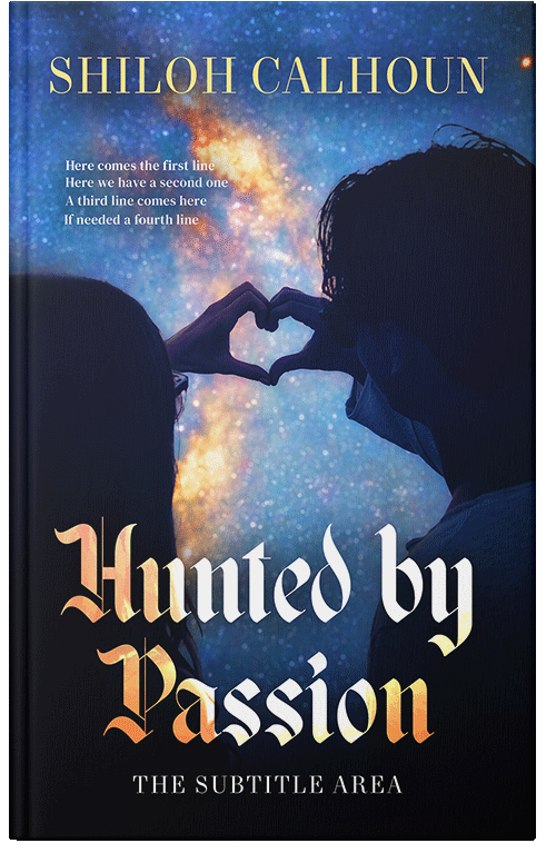 Front view of Premade Romance Book Cover - Soft Amber