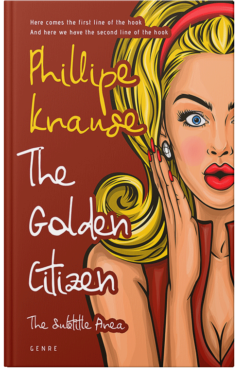 Front view of Premade Chick Lit Book Cover - Sandy Brown