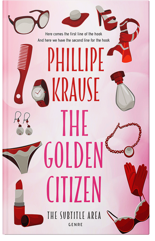 Front view of Premade Chick Lit Book Cover - Amour