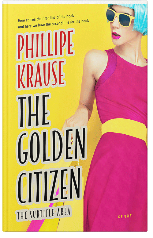 Front view of Premade Romance Book Cover - Cerise