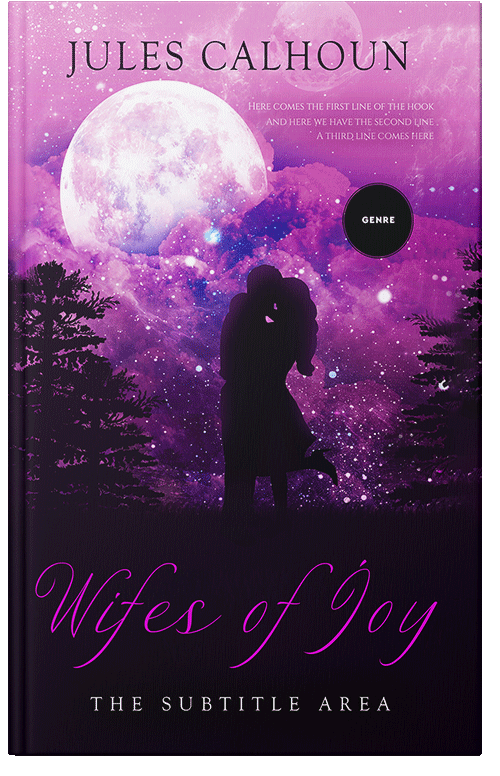 Front view of Premade Romance Book Cover - Violet