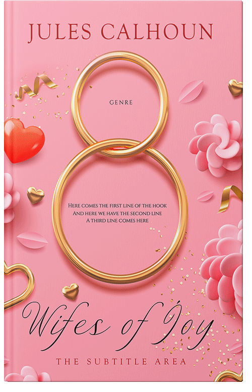 Front view of Premade Romance Book Cover - Rose Bud